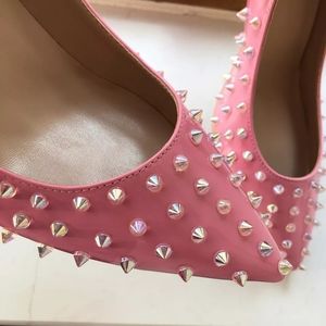 Size 8 unicorn pink spiked heel